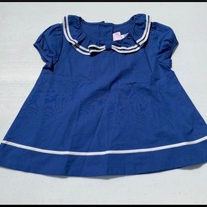 Janie and Jack, size 4, blue European traveler top